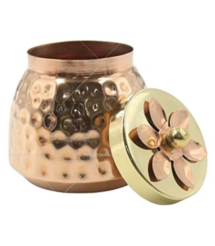 COPPER JARS FOR DRY FRUITS, STORAGE CONTAINER JAR